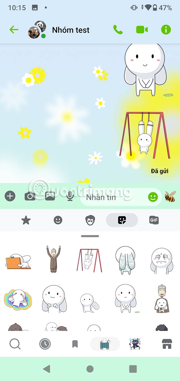 Gửi sticker Thỏ 7 Màu