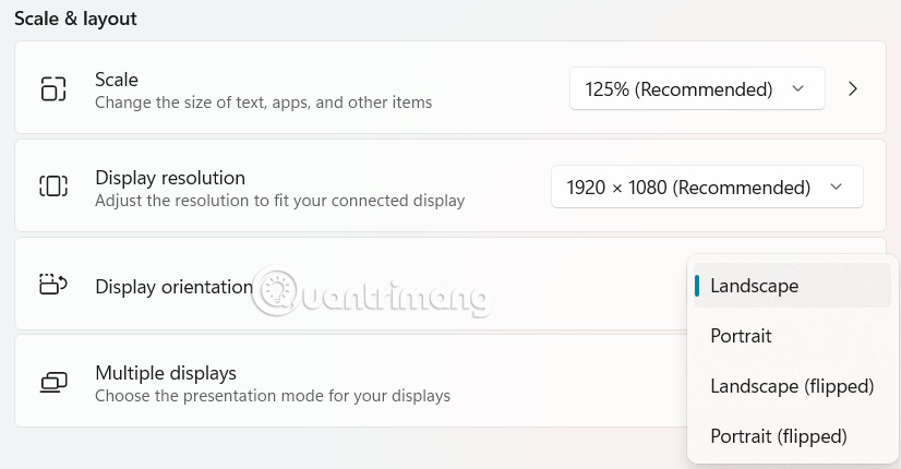 Hướng dẫn xoay màn hình trong Windows 11