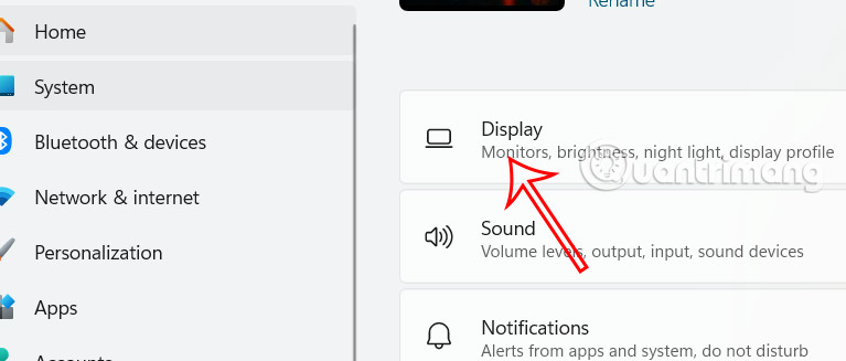 Display Windows 11