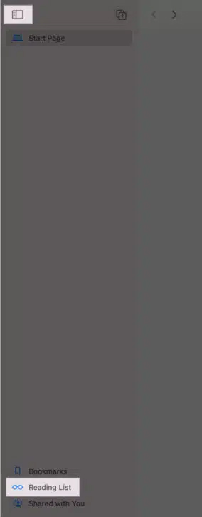 Reading list trên Mac