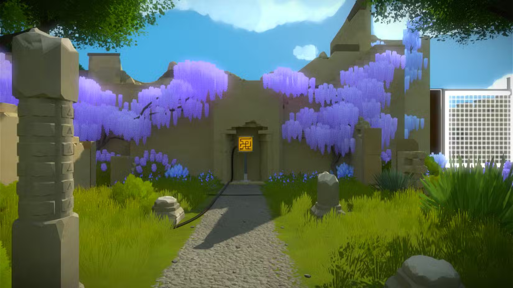 Cấp độ mở đầu của The Witness trên PS4.