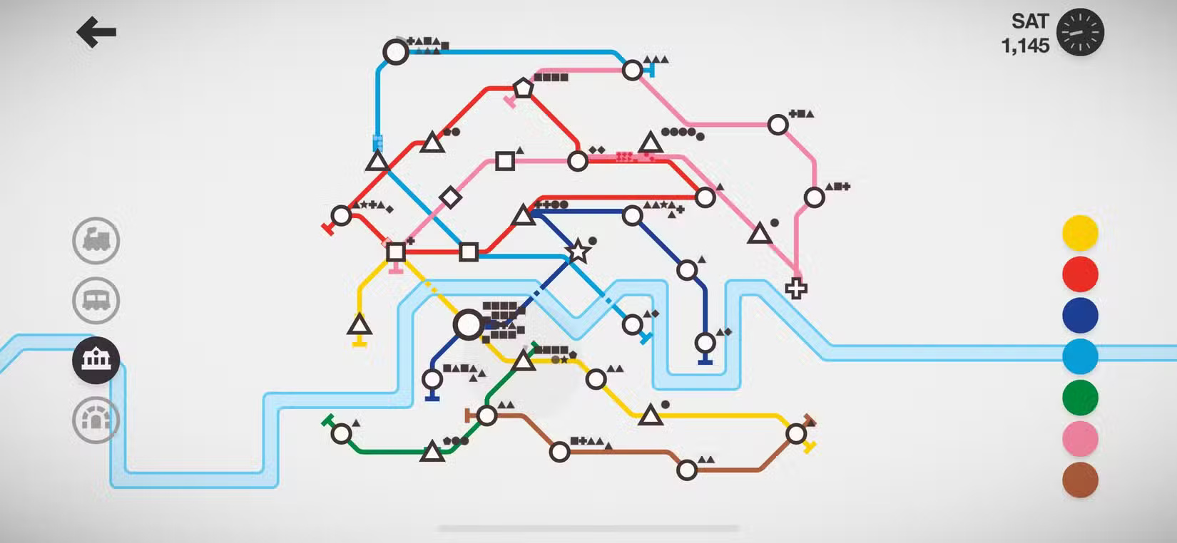Mini Metro trên iPhone.