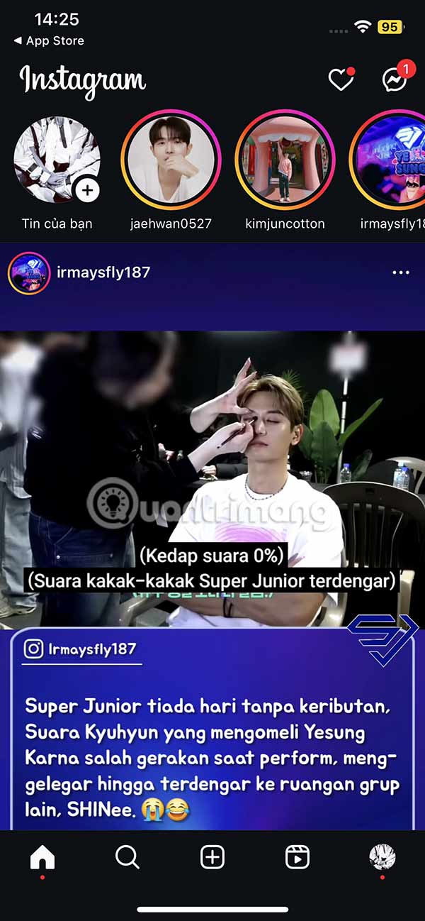 Giao diện Instagram