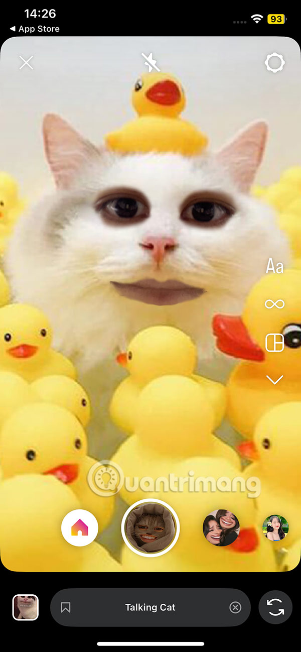 Đổi bộ lọc Talking Cat