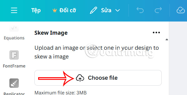 Tải ảnh lên Canva