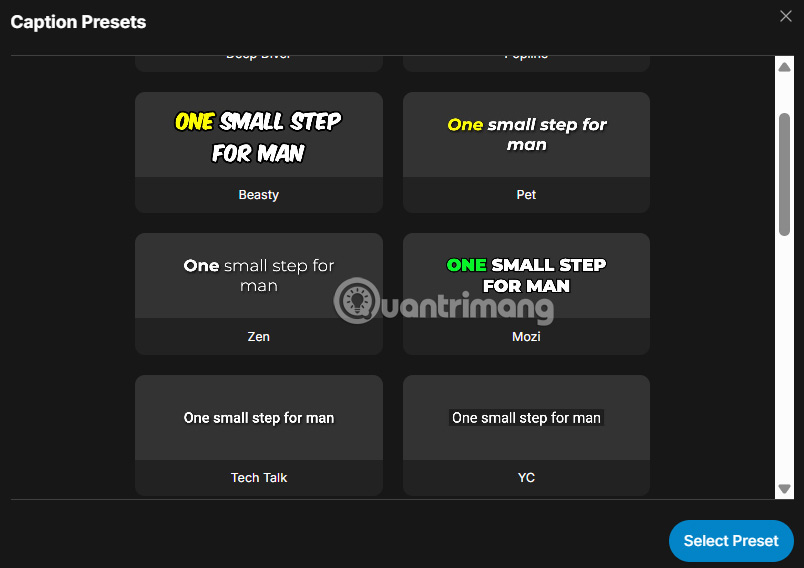 Kiểu hiện phụ đề video YouTube Shorts