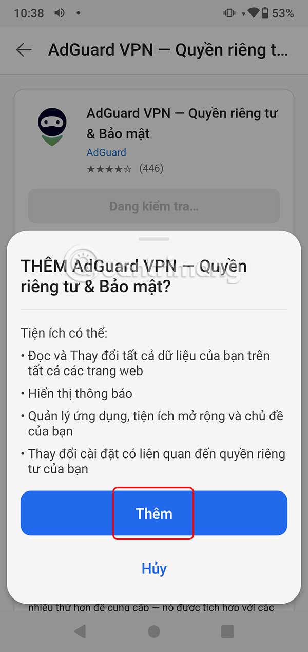 Thêm tiện ích