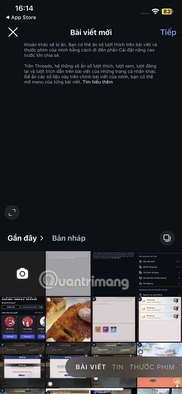 Đăng lên Instagram