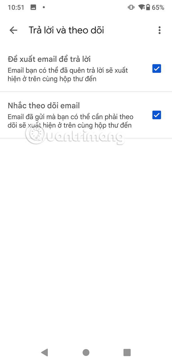 Chỉnh nhắc nhở Gmail