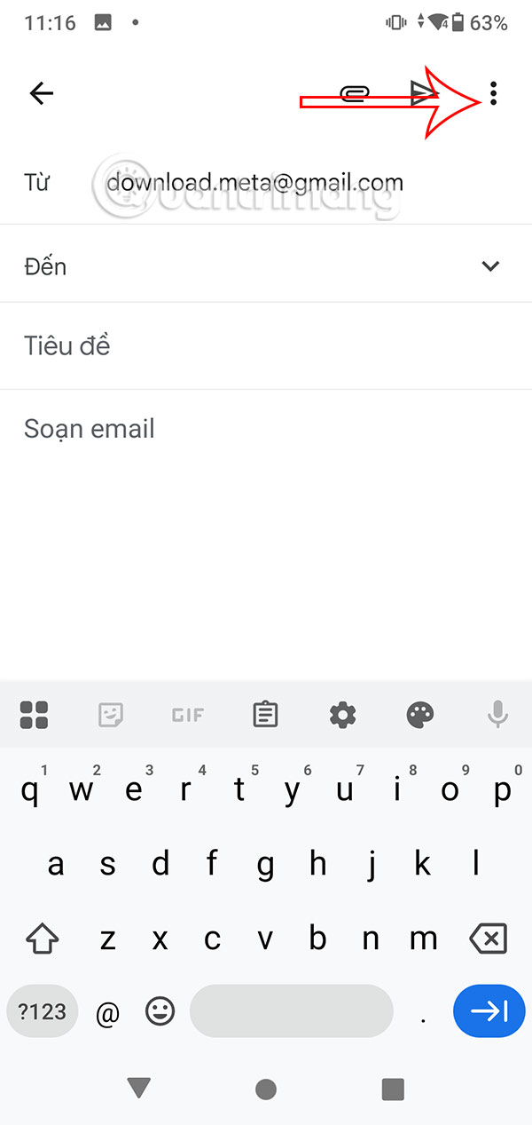 Chỉnh gửi email