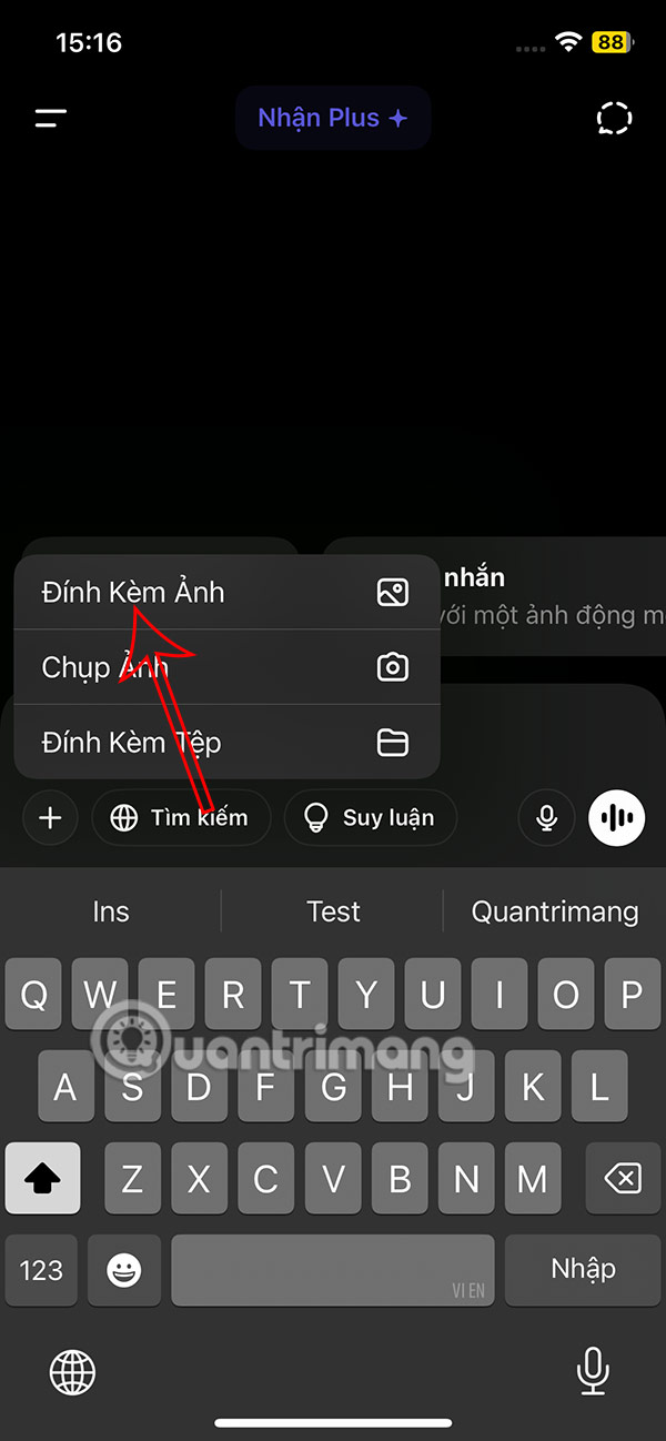 Tải ảnh lên ChatGPT