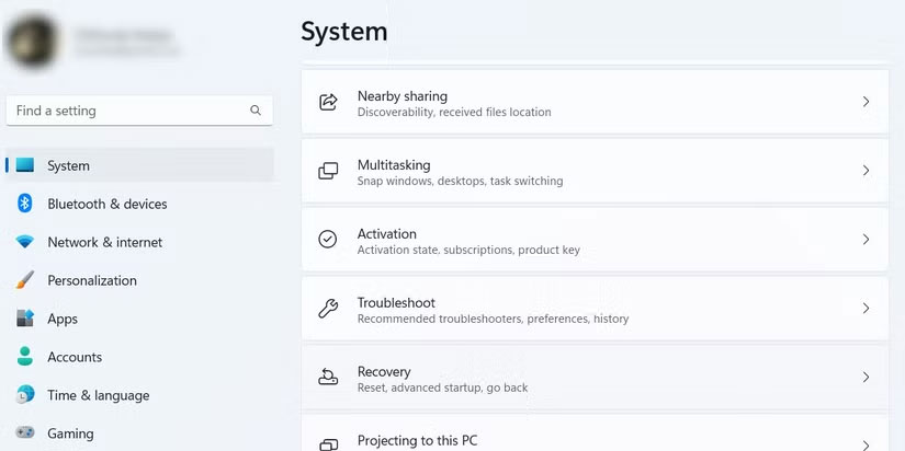 Cài đặt hệ thống trên Windows 11