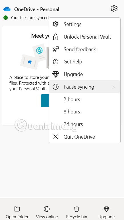 Dừng đồng bộ OneDrive trên Windows 11 