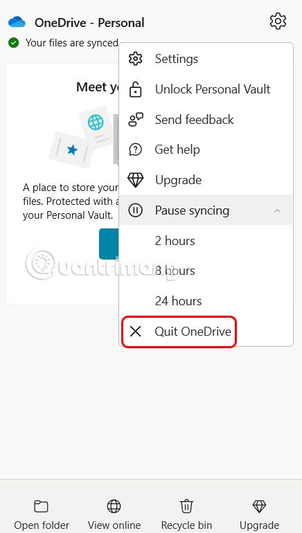 Tắt đồng bộ OneDrive trên Windows 11 
