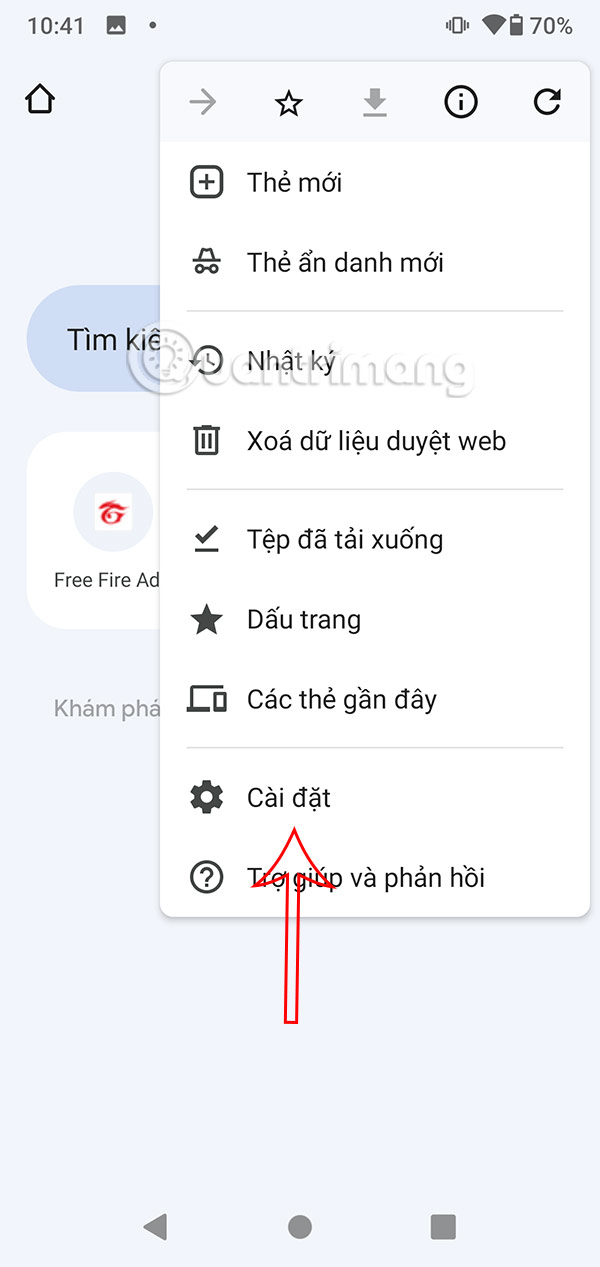 Cài đặt trình duyệt Chrome