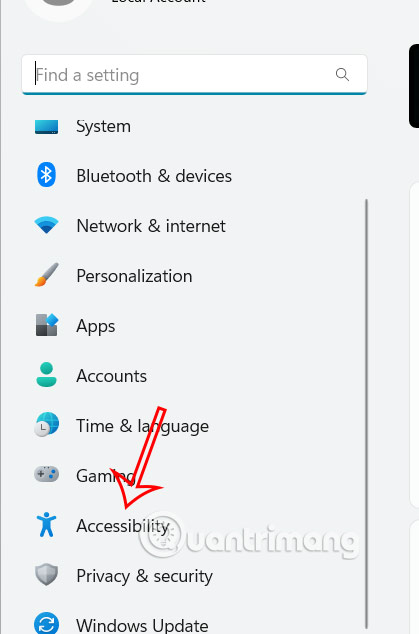 Truy cập trợ năng Windows 11 