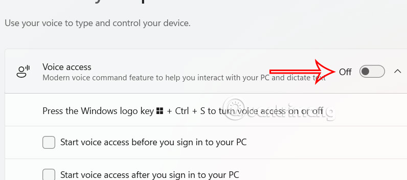Bật điều khiển máy tính bằng giọng nói Windows 11 