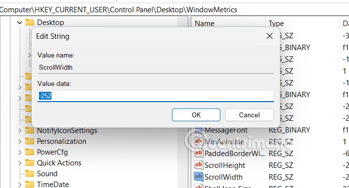 Hướng dẫn chỉnh kích thước thanh cuộn Windows 11