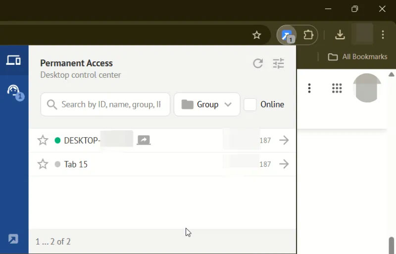 Tổng quan về tiện ích mở rộng Getscreen.me.
