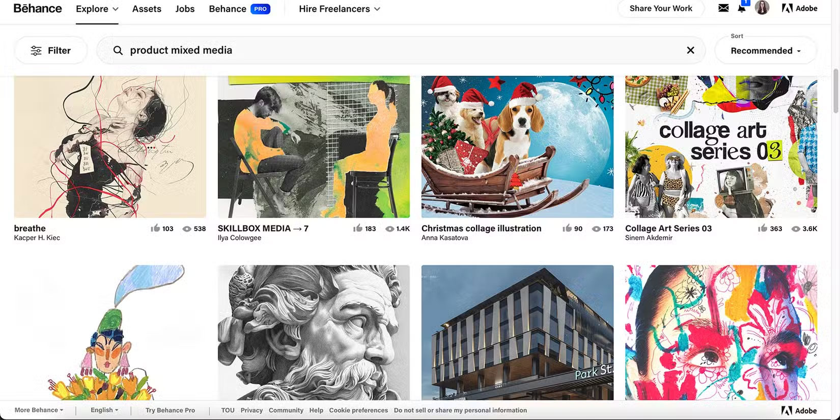 Thiết kế đa phương tiện trên Behance