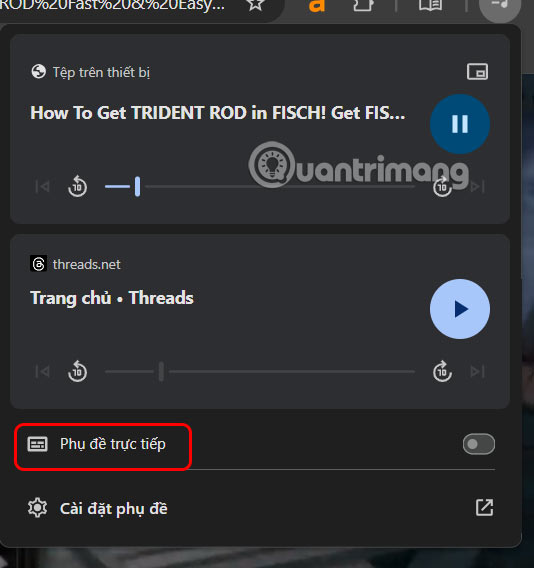 Bật phụ đề trực tiếp trên Chrome