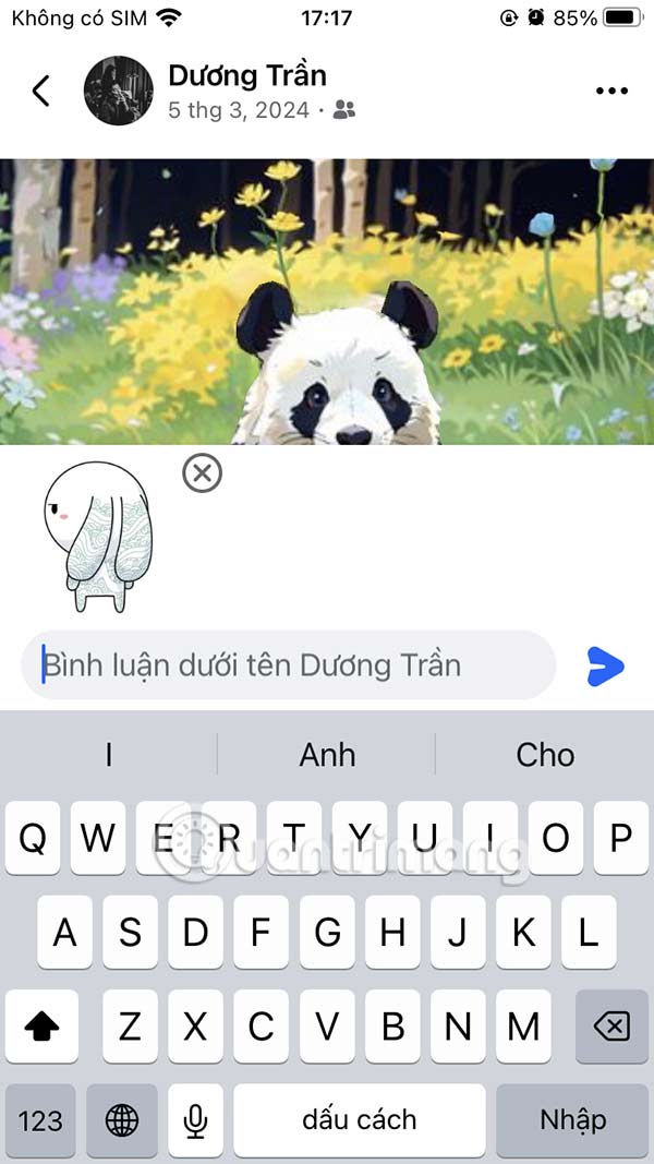 Gửi sticker Thỏ 7 màu