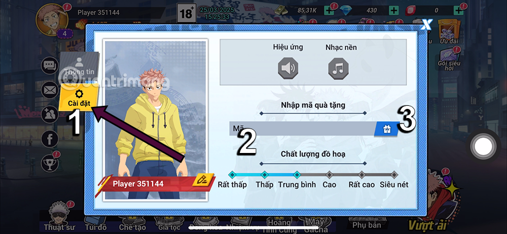 giftcode chu thuat dai chien