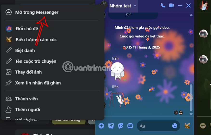 Mở Messenger trên máy tính