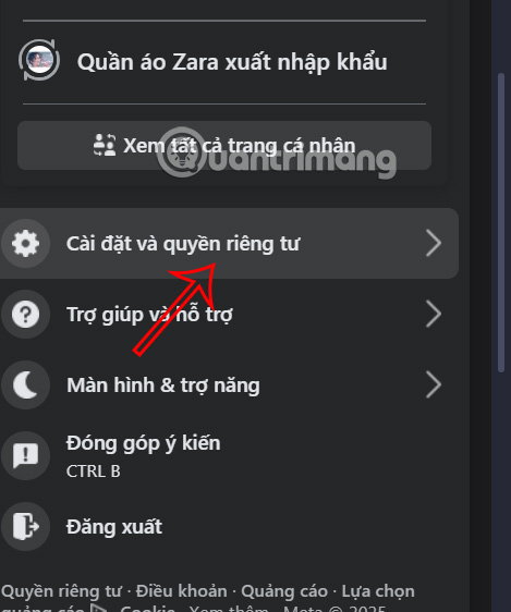 Cài đặt riêng tư trên Facebook