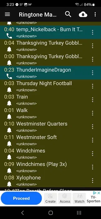 Sử dụng Ringtone Maker trên Android.