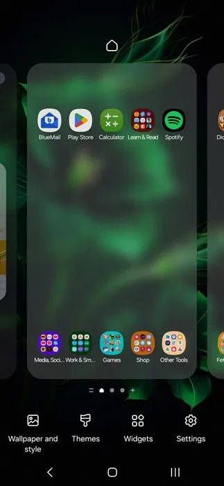 Thêm widget trên Android.