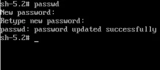 Quy trình thay đổi mật khẩu root ở Debug Mode.