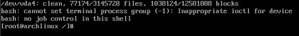Hệ thống đang chạy ở single user mode.