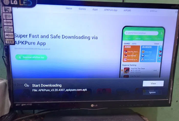 APKpure, một cửa hàng ứng dụng TV siêu nhẹ dành cho người dùng Android.