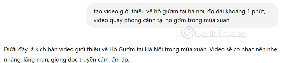 Nội dung tạo video AI trên ChatGPT