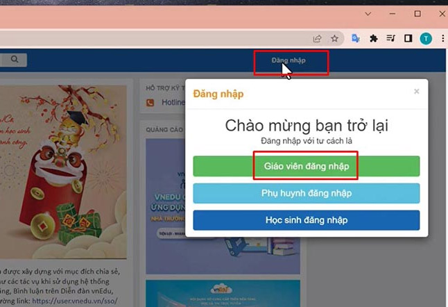 Đăng nhập VnEdu