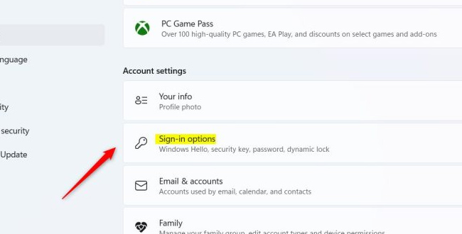 Tùy chỉnh đăng nhập Windows 11