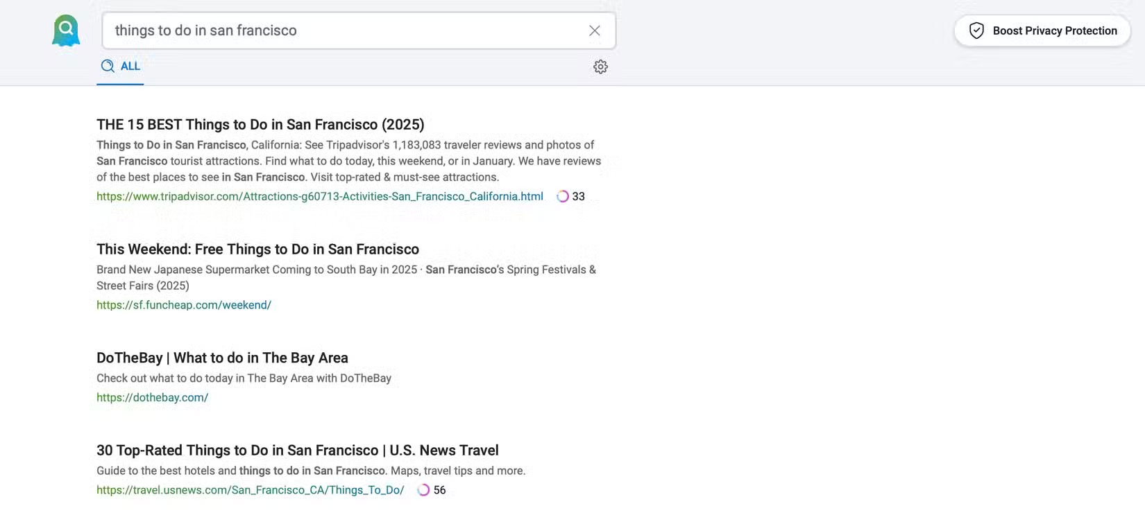 Sử dụng Ghostery Private Search