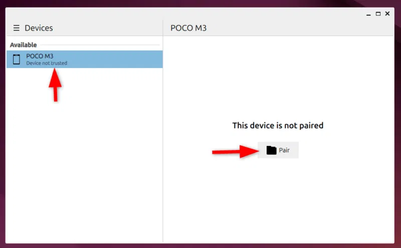 Ghép nối thiết bị di động bằng KDE Connect