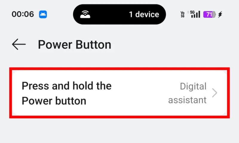 Cài đặt Power Button Digital Assistant trong Android