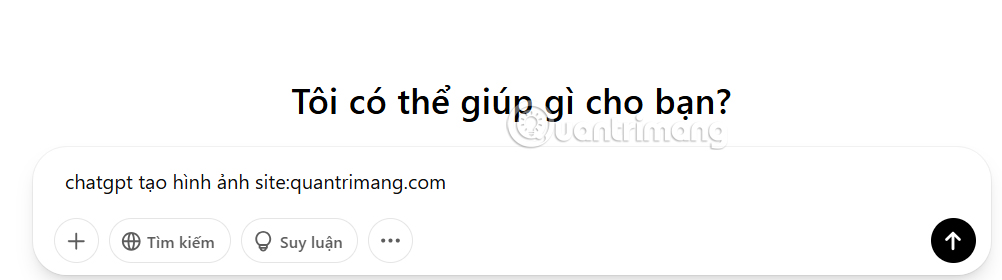 Nhập lệnh truy vấn ChatGPT