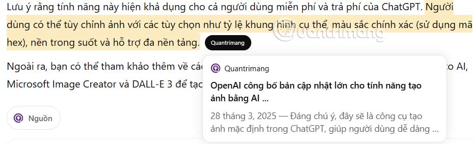 Link bài viết từ trang web trên ChatGPT