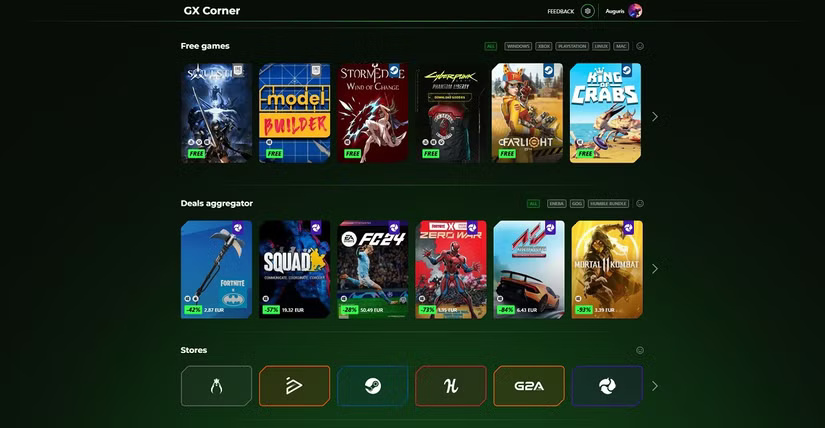 Ưu đãi game GX Corner