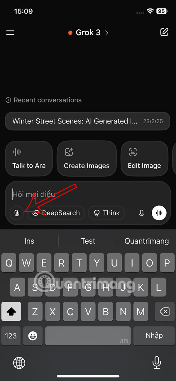 Giao diện Grok AI