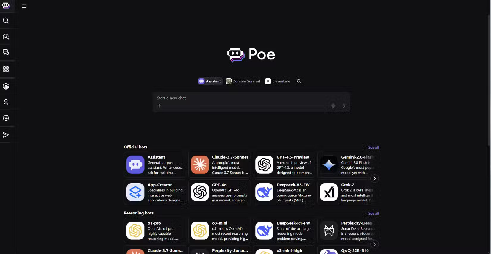 Ứng dụng desktop của Poe