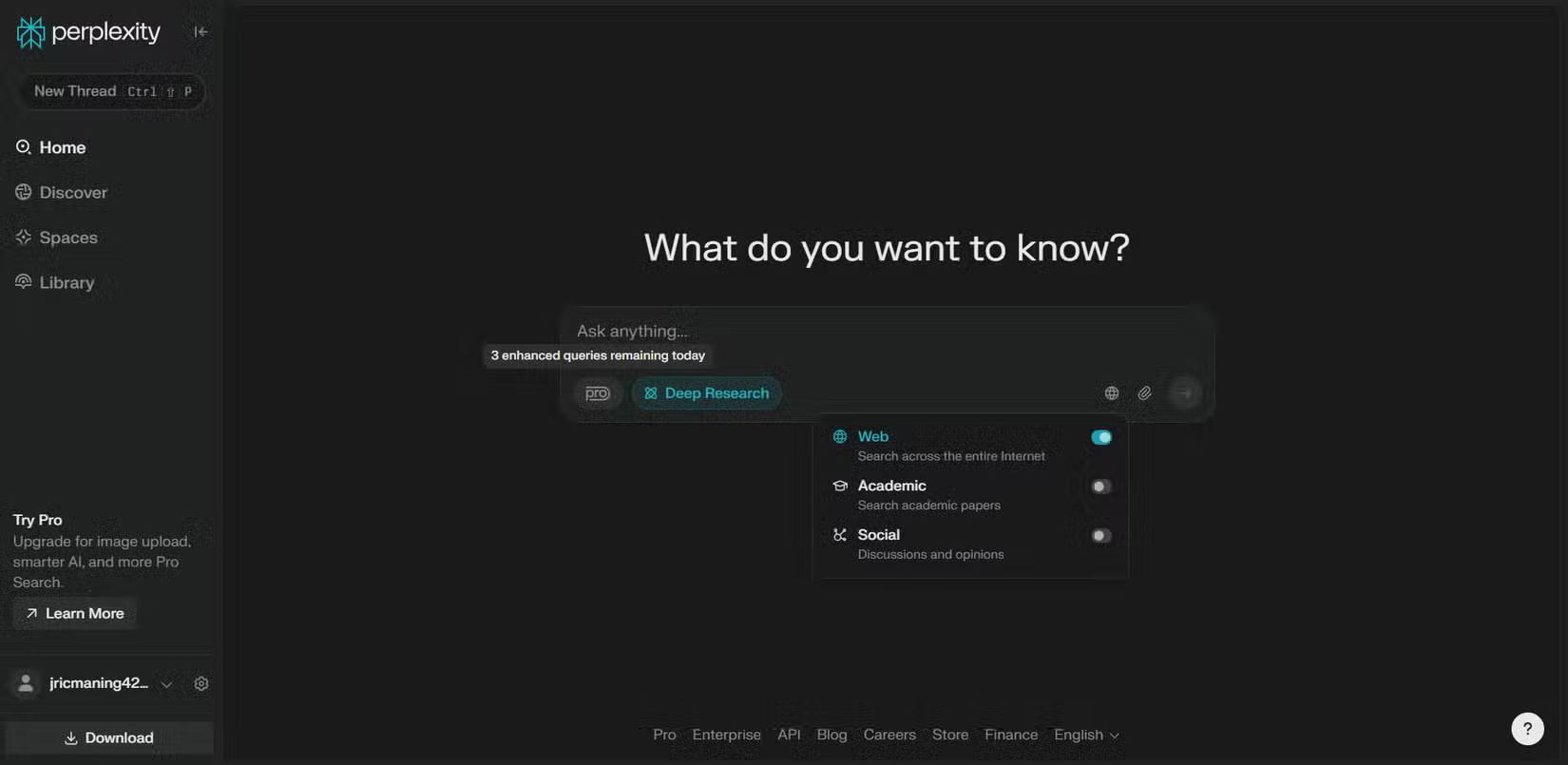 Ứng dụng desktop của Perplexity