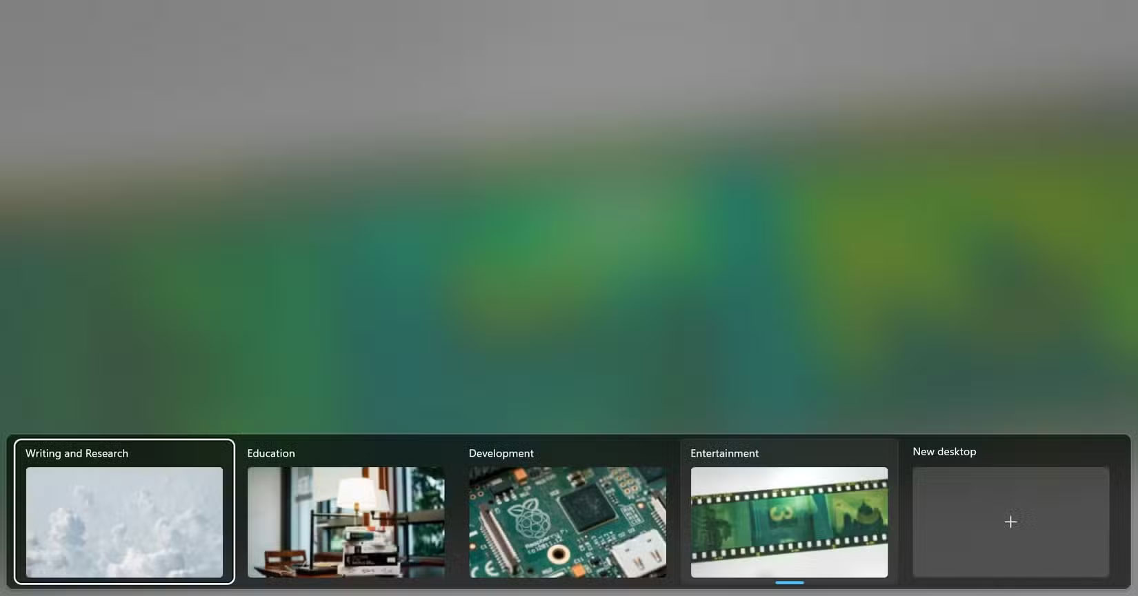 Tạo một Virtual Desktop mới cho một tác vụ cụ thể