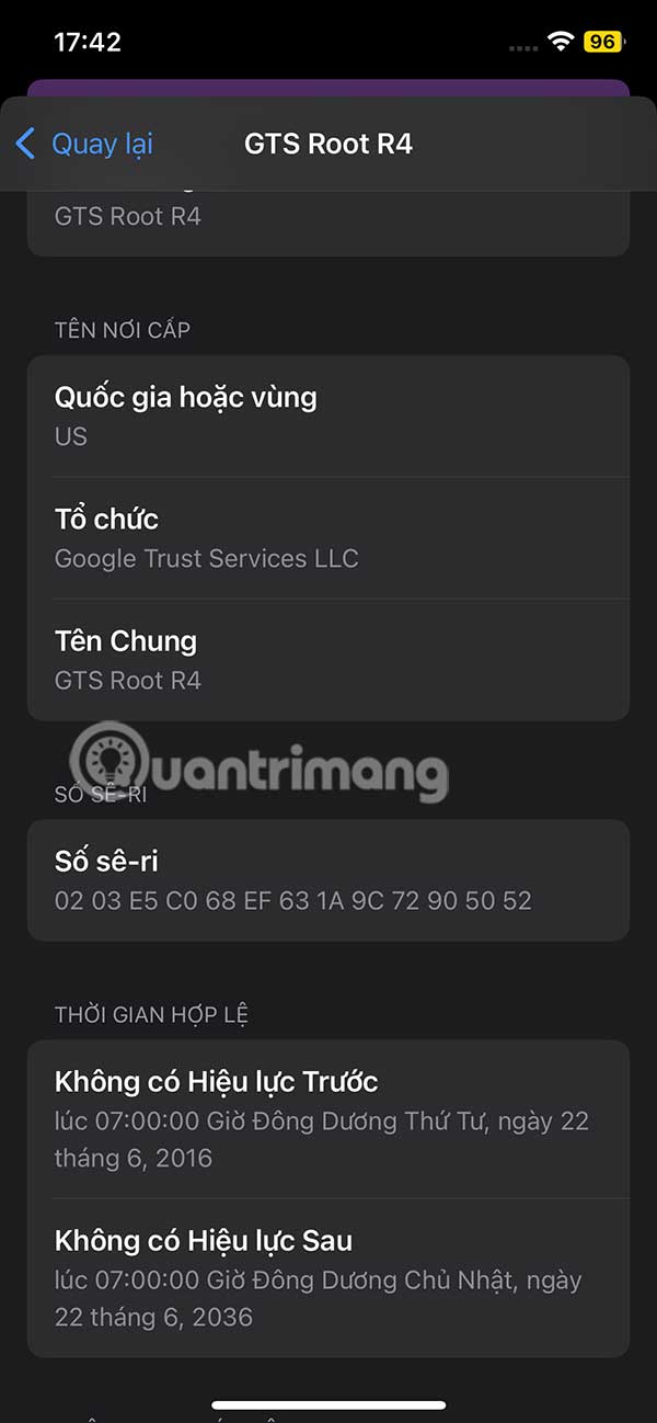 Nội dung thông tin kiểm tra
