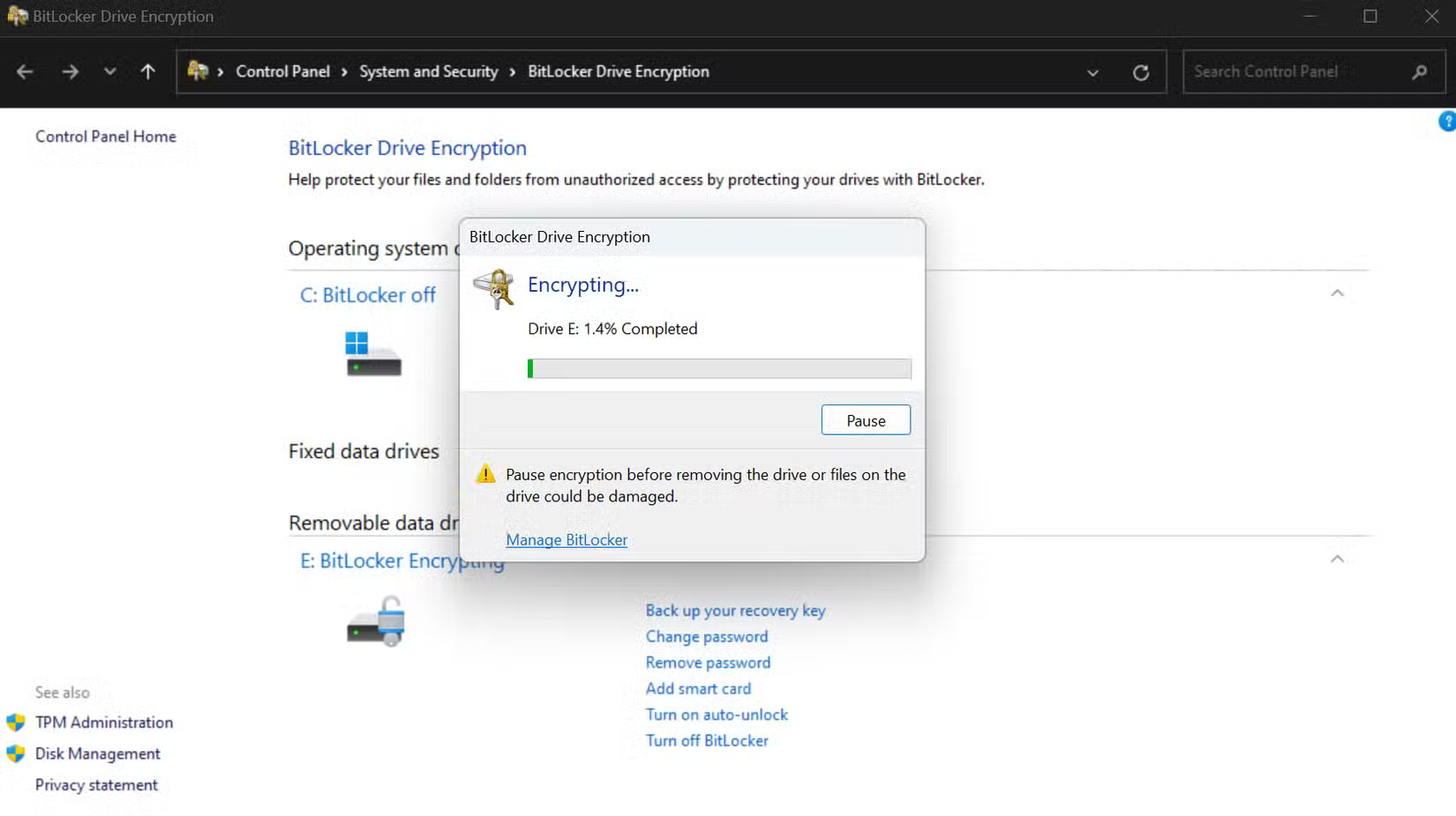 Sử dụng Windows BitLocker để mã hóa ổ cứng
