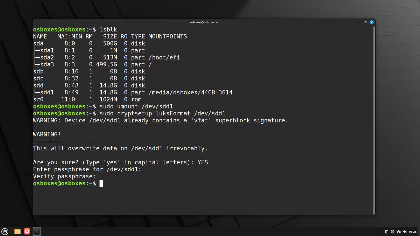 Sử dụng LUKS để mã hóa ổ cứng ngoài trên Linux